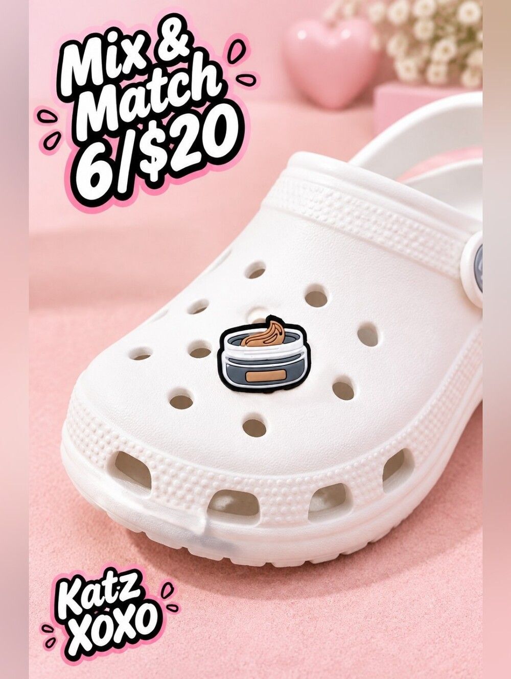 6/$20 Makeup Cosmetics Croc Charm Shoe Jewelry Girly Face Cream